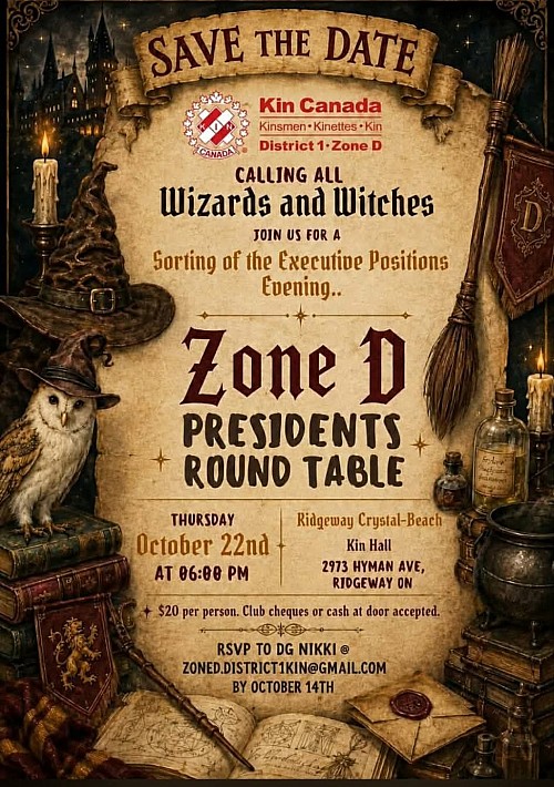 Sunday October 22nd, 2026, Hosted by Zone D Deputy Govenor Nikki George Sunday October 22nd, 2026, Hosted by Zone D Deputy Govenor Nikki George