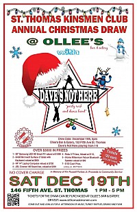 St. Thomas Kinsmen Annual Electronics Draw and Party, featuring Dave's Not Here