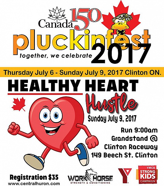 Clinton Healthy Heart Hustle 5k Run, Sunday, July 9, 2017 - Clinton Raceway
