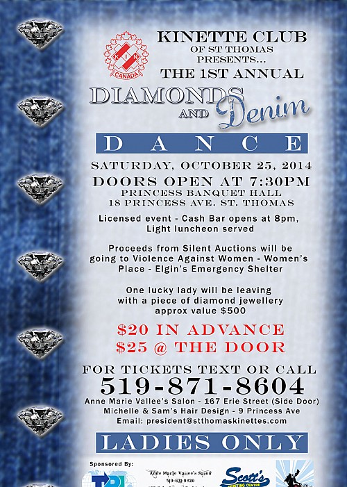 Diamonds & Denim Ladies Night - St. Thomas Kinettes - October 25, 2014